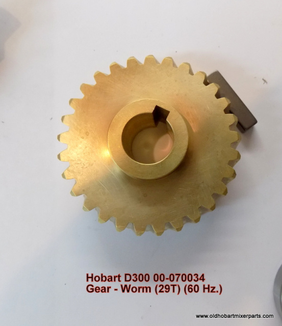 Hobart D300 Worm Gear Shaft 00-070034 Gear - Worm (29T) (60 Hz